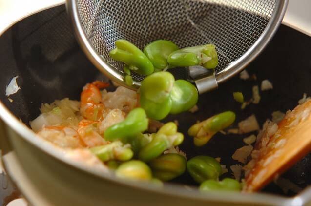 エビと豆腐の塩炒めの作り方の手順6