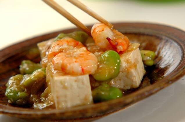 エビと豆腐の塩炒めの作り方の手順8