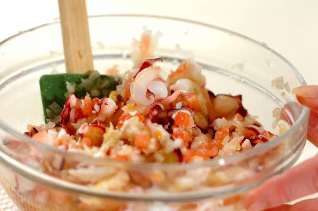 タコとトマトのサラダの作り方の手順3