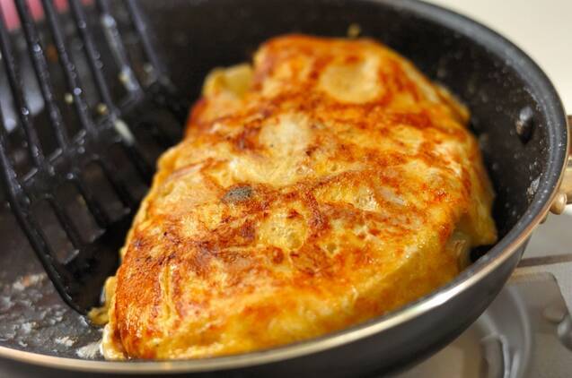 オムレツ・モヤシのカレー炒めの作り方の手順6