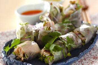 塩鶏の生春巻き
