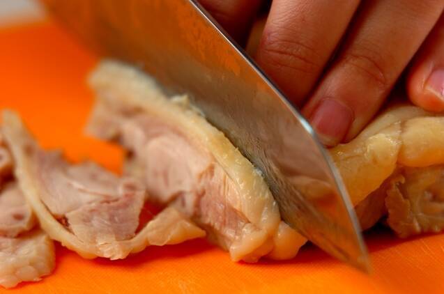 塩鶏の生春巻きの作り方の手順4