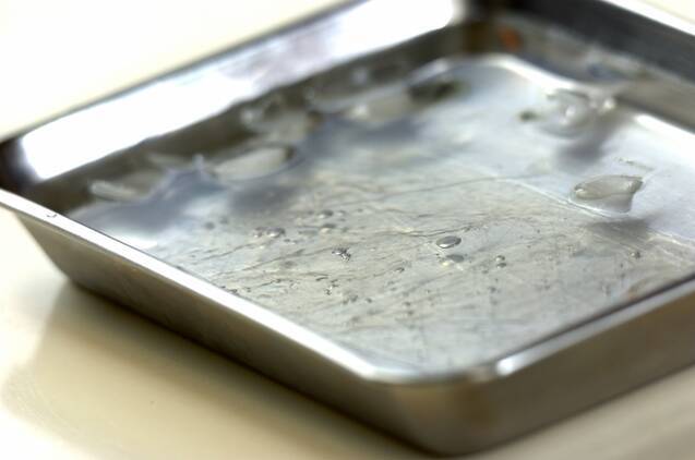 抹茶ゼリー・あんみつ風の作り方の手順1