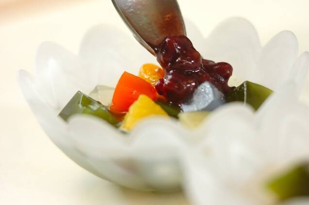 抹茶ゼリー・あんみつ風の作り方の手順5