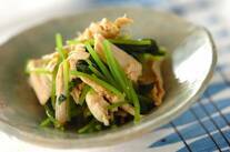 ミツバとささ身のからし和え