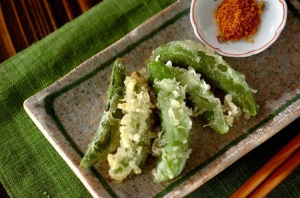 スナップエンドウの天ぷら