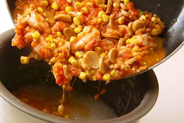 簡単エビピラフの作り方の手順11