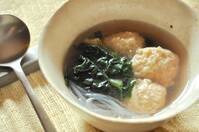 鶏つみれとレタスのスープ