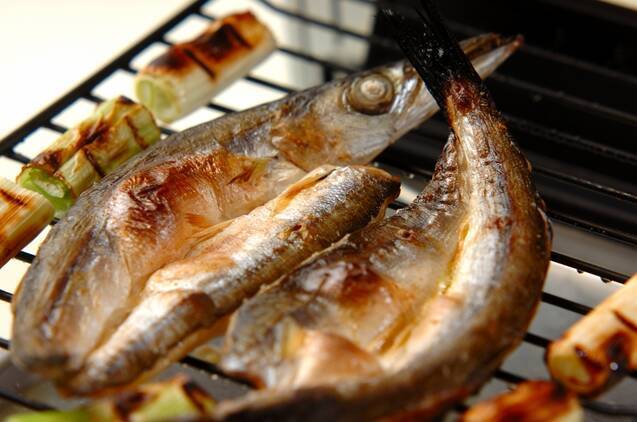 開き塩カマスのグリル焼きの作り方の手順2
