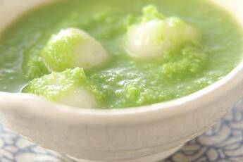 ずんだ風白玉団子