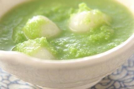 ずんだ風白玉団子