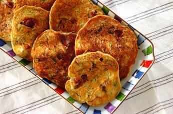 ホタルイカ入りネギ焼き