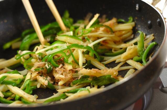 ジャガイモとピーマンのきんぴらの作り方の手順3