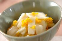 菊花とカブの甘酢和え