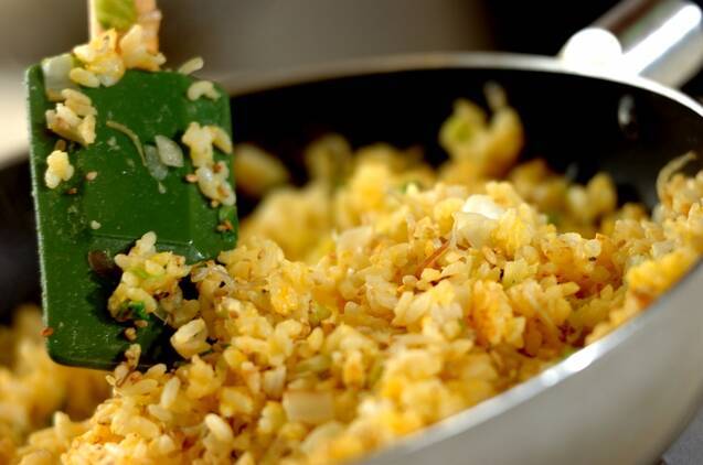 塩もみ白菜とジャコのチャーハンの作り方の手順7