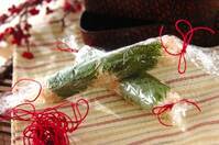 ジャコと明太子のスティックおにぎり