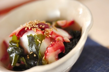タコとワカメの中華風甘酢和え
