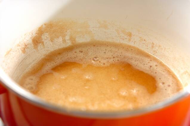 焦がしバターのカボチャ煮の作り方の手順2