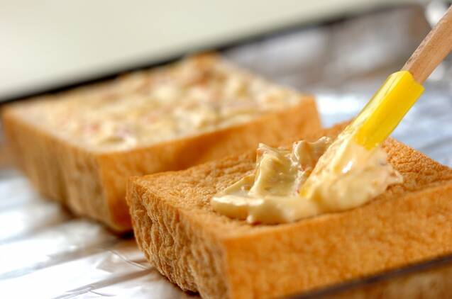 厚揚げのエビマヨ焼きの作り方の手順2