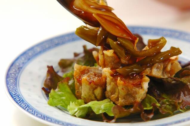 揚げシューマイの甘酢あんの作り方の手順4