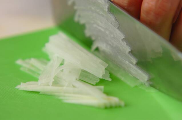 水菜と大根のサラダの作り方の手順1