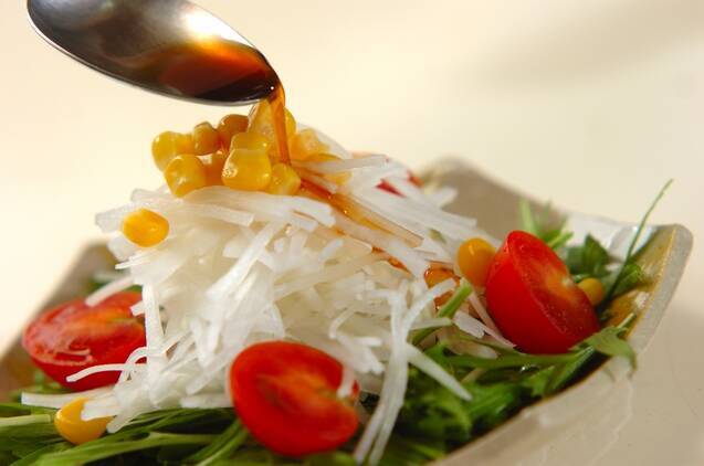 水菜と大根のサラダの作り方の手順3