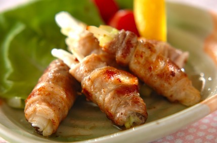豚肉のネギ巻き
