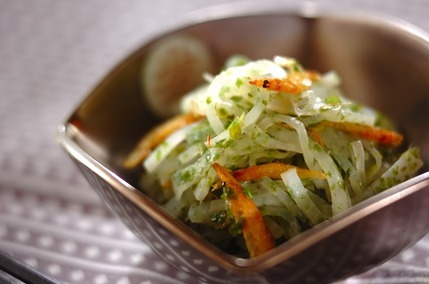 大根と桜エビの青のり炒め