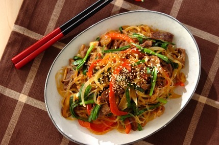 ニンニク・ショウガしょうゆを使ったチャプチェ