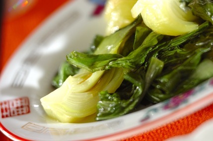 チンゲンサイの塩炒め