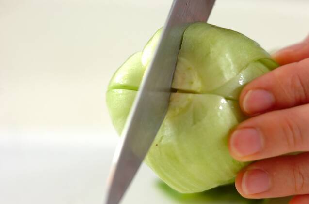 チンゲンサイの塩炒めの作り方の手順1