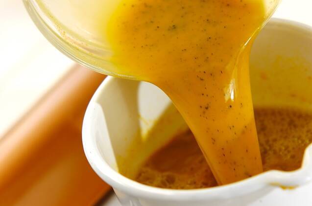 白玉入りカボチャスープの作り方の手順3