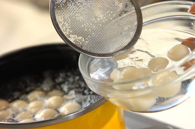 白玉入りカボチャスープの作り方の手順5