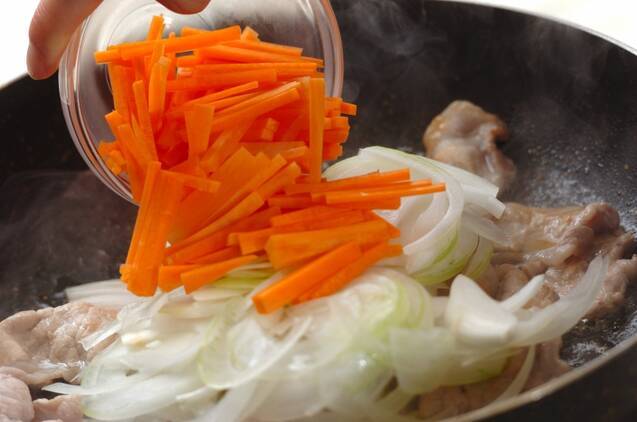 薄切り豚のショウガ焼きの作り方の手順2