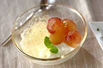 ワインゼリーのデザート