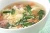 ニラとトマトのスープの作り方の手順