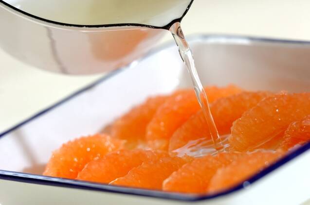 グレープフルーツのキラキラゼリーの作り方の手順3