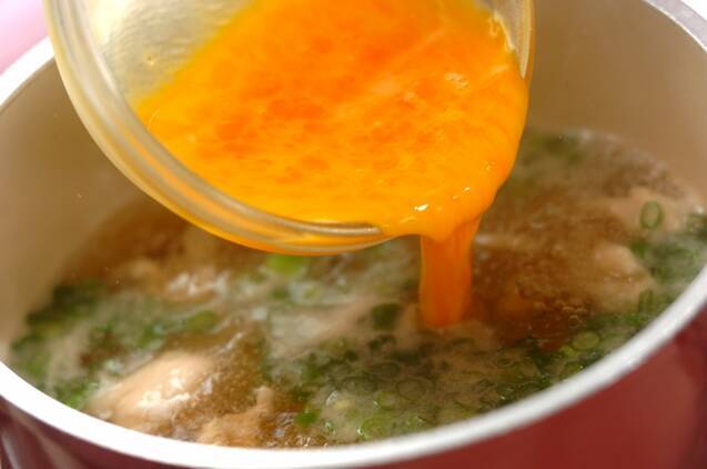 鶏ささ身の梅スープの作り方の手順3
