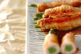 インゲンの肉巻き