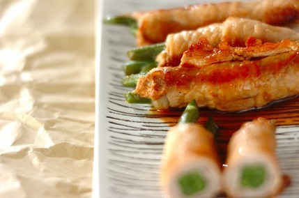 インゲンの肉巻き