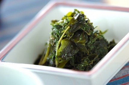 オカヒジキとワカメのポン酢和え