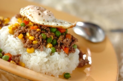 ミックスベジタブルの丼