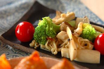 いろいろキノコの甘酢炒め