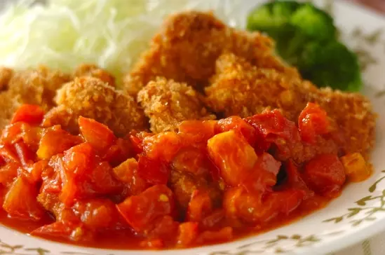 トマトソースがけヒレカツ レシピ 作り方 E レシピ 料理のプロが作る簡単レシピ