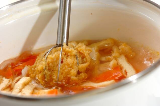 ひらひらみそ汁の作り方の手順3