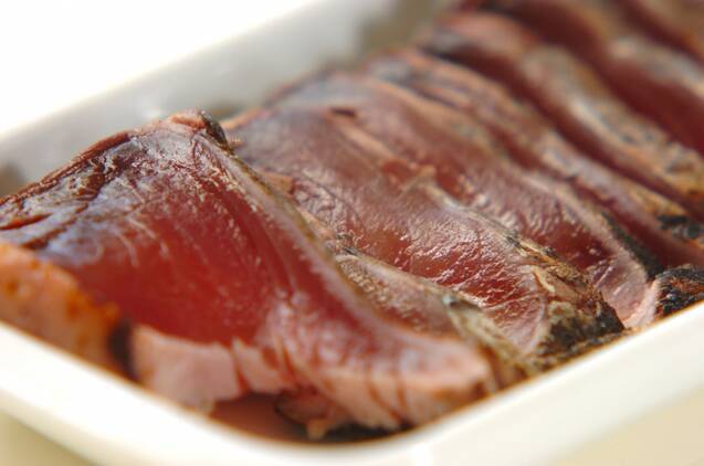 カツオの香味漬け丼(漬け時間1時間)の作り方の手順1