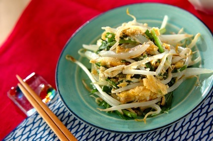 モヤシとニラの卵炒め