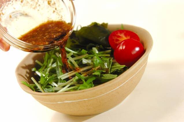 ワカメとプチトマトの和風サラダの作り方の手順3