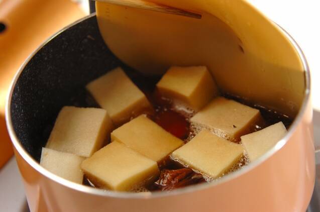 高野豆腐の含め煮の作り方の手順5