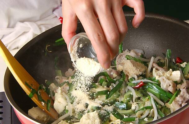 苦みをおさえた ゴーヤチャンプルーの作り方の手順9